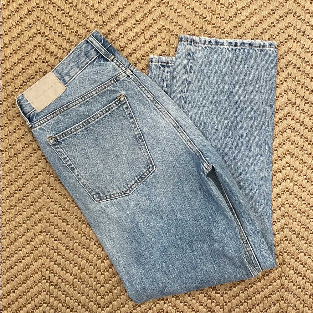 Everlane Relaxed Straight Fit Organic Cotton Jeans Light Blue  27